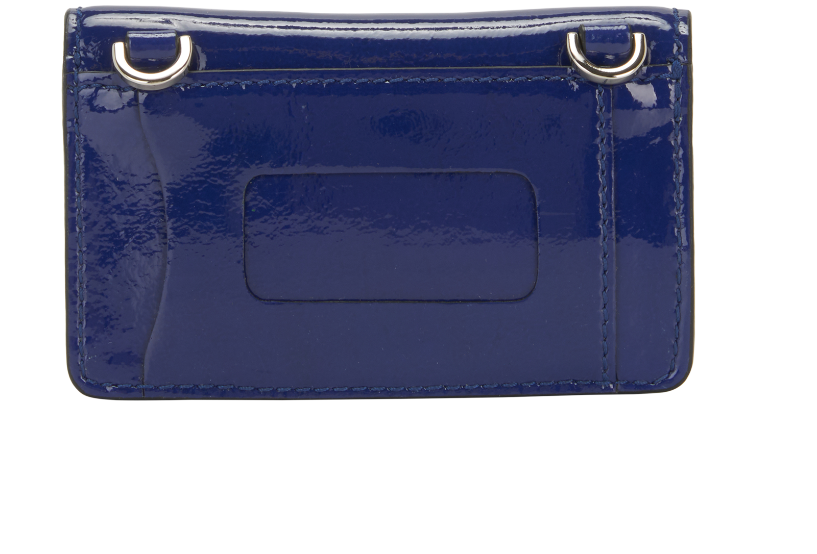 Mini Bayswater Messenger, &pound;150, Handbags, Blue, Patent Leather, Back view